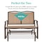 Best Choice Products 2-Person Outdoor Swing Glider, Steel Patio Loveseat, Bench Rocker w/ Armrests